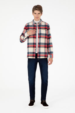 Мужская темно-синяя рубашка с длинным рукавом - U.s. polo assn фото 4