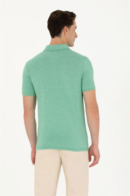 U. S. Polo Assn Мужская зеленая футболка с воротником-поло - U.s. polo assn фото 6