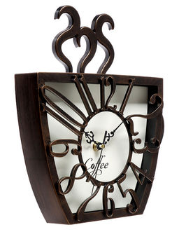 Часы настенные интерьерные Coffee, для кухни, бесшумные, плавный ход, 28×28 см