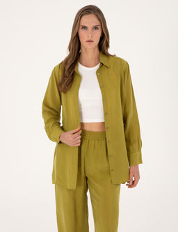 Ye_il Comfort Fit Kupro Uzun Kollu G_mlek