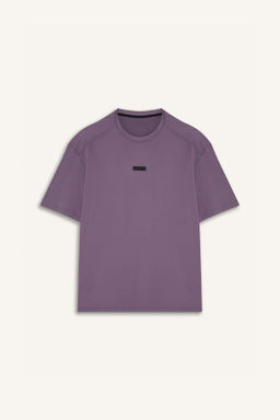 DeFactoFit Boxy Fit Bisiklet Yaka Bask?l? Sporcu K?sa Kollu Tisort  фото 5