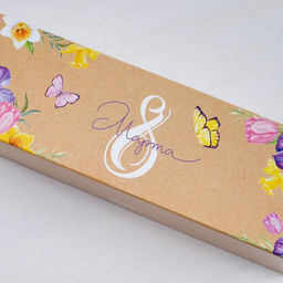 Цена за 5 шт. Коробка для макарун, кондитерская упаковка, 8 марта 18?5.5?5.5 см