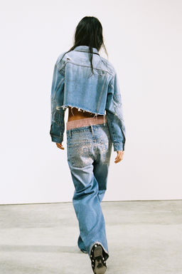 CAZADORA DENIM TRF CORAZONES / Azul - Zara фото 2