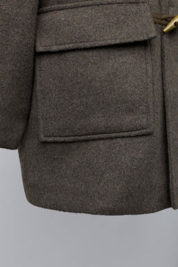 WOOL BLEND DUFFLE COAT - Zara фото 6