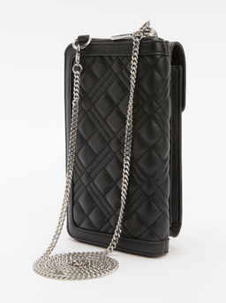 Женская сумка для смартфона LOVE MOSCHINO SLG QUILTED Артикул 4376401, черный  фото 3