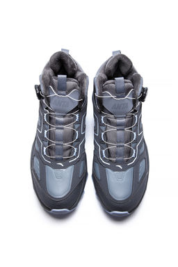 Кроссовки повседневные утепленные Серый/Серый/Синий