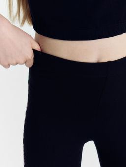 Легинсы для девочек черные с печатью - Mark formelle фото 6