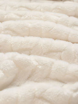 Плед «Этель» Zig-zag, 150×200 см, корал-флис, молочный