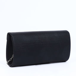 Сумка-клатч на магните, длинная цепь, цвет чёрный - Simaland фото 2