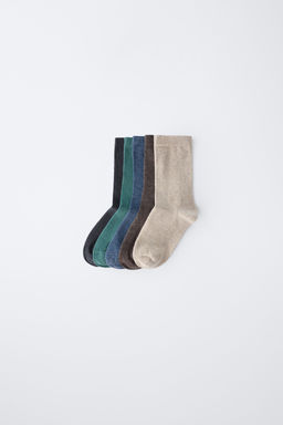 FIVE-PACK OF PLAIN LONG SOCKS - Zara фото 5