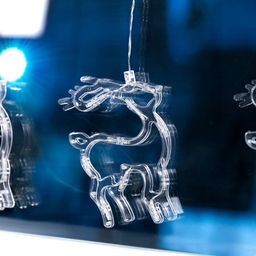 Гирлянда Бахрома 2.4?0.9 м с насадками Олень, IP20, прозрачная нить, 138 LED, свечение белое, 8 режимов, 220 В - Luazon lighting фото 4