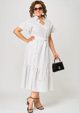 Платье EVA GRANT 7325О белый в полоску