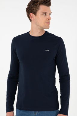Мужской темно-синий базовый свитшот - U.s. polo assn фото 3