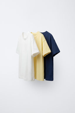PACK TRES CAMISETAS LISAS / Marino