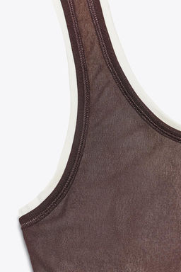 DOUBLE STRAP T-SHIRT - Zara фото 6