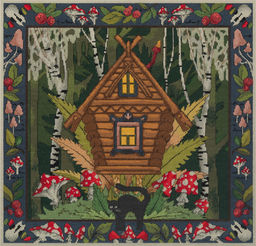 Набор для вышивания PANNA Золотая серия PD-7446 Подушка. Избушка Бабы Яги 40 х 40 см