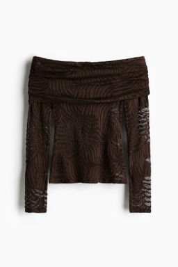 Top off-the-shoulder de encaje
