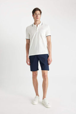 Regular Fit K?sa Kollu Basic Duz Polo Tisort - Defacto фото 4