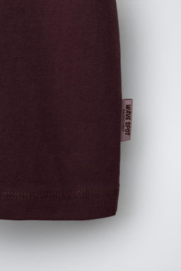 CONJUNTO CAMISETA Y BERMUDA TEXTO / Vino - Zara фото 9
