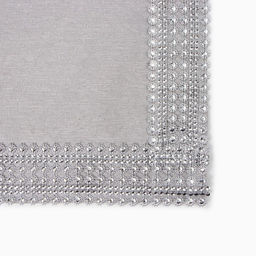 Скатерть Этель со стразами, 85×85 ±5 см, цвет серый, п/э