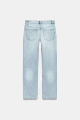 JEANS TRF RECTOS TIRO BAJO ROTOS / Azul claro - Zara фото 8