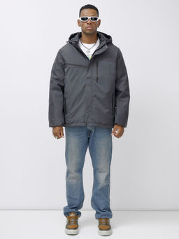 Куртка спортивная мужская зимняя большого размера темно-серого цвета 66613TC - Mtforce фото 2