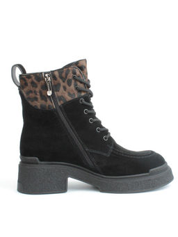 04-M512B-531-2M-14 BLACK Ботинки зимние женские (натуральная замша, натуральный мех) - Фабричный китай фото 11