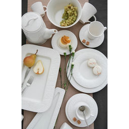 Салатник Magistro Crotone, 1.4 л, 20×9 см, фарфор, белый