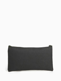 Косметичка-пенал на молнии, плоская, маленькая, однотонная, хаки