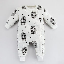 Комбинезон Енот Крошка Я, цвет белый, рост 62-68 см