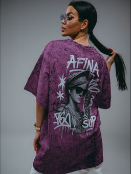 Ирбис футболка женская (баклажан варенка)