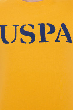 Мужская желтая футболка с круглым вырезом Basic - U.s. polo assn фото 12