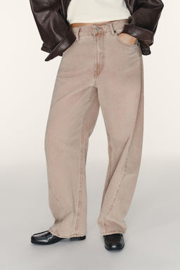 TRF MID-WAIST BAGGY BALLOON JEANS - Zara фото 2