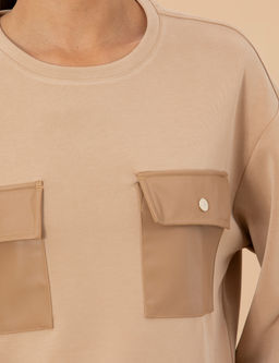 Bej Sweatshirt