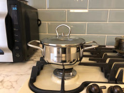 Кастрюля 1,0 л с крышкой нержавеющая сталь 3-х сл. капс. дно .НМ 5314 (14 см) - Hoffmann фото 3