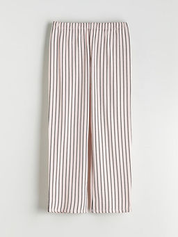 Beli Lastikli ?izgili Kad?n Pijama Alt