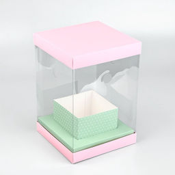 Коробка для цветов с вазой и пластиковыми окнами складная Нежность, 16 х 23 х 16 см - Дарите счастье фото 2