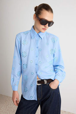 Mavi Oversize/Geni_ Kesim Brode G_mlek TWOAW27GO00035