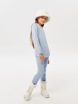 Beli Lastikli Basic K?z ?ocuk Uzun Tayt