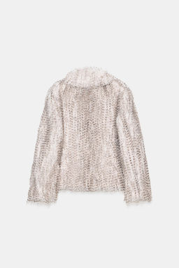 SHORT FAUX FUR COAT - Zara фото 10