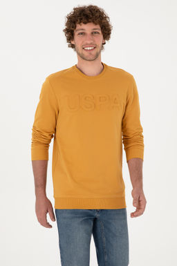 Erkek Hardal Basic Sweatshirt