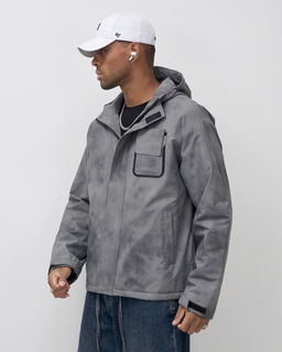 Куртка спортивная мужская весна осень серого цвета 25473Sr - Mtforce фото 2