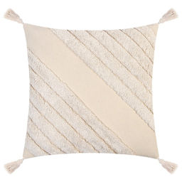 Наволочка декоративная Этель Бохо, 45х45 см, цвет молочный, 100% хлопок