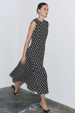 ZW COLLECTION POLKA DOT MIDI DRESS - Zara фото 20