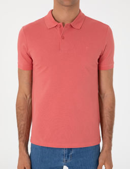 Mercan Slim Fit %100 Pamuk Polo Yaka Basic T-shirt - Cacharel фото 6