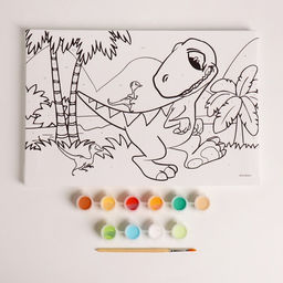 Картина по номерам Динозавр 2030 см - Школа талантов фото 2