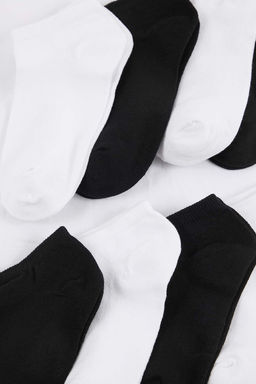 Siyah-Beyaz 8li Duz Jakar Orme Corap THMSS26CO00010