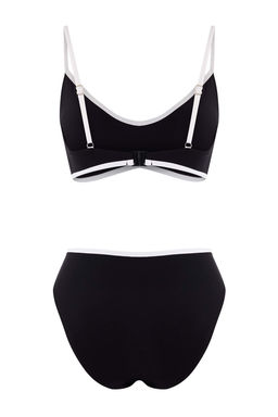 Siyah Biyeli Bralette Yuksek Bel Bikini Tak?m? TBESS26BT00001