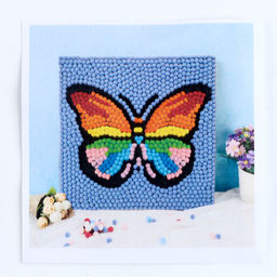 Аппликация помпошками Бабочка размер 30 30 см, клей 30 мл - Simaland фото 2