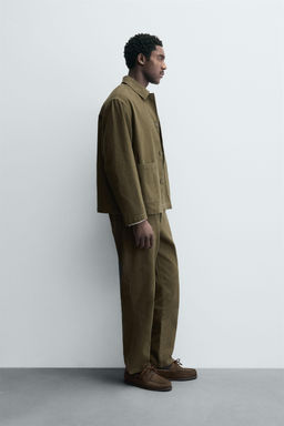 TEXTURED OVERSHIRT WITH POCKETS - Zara фото 4
